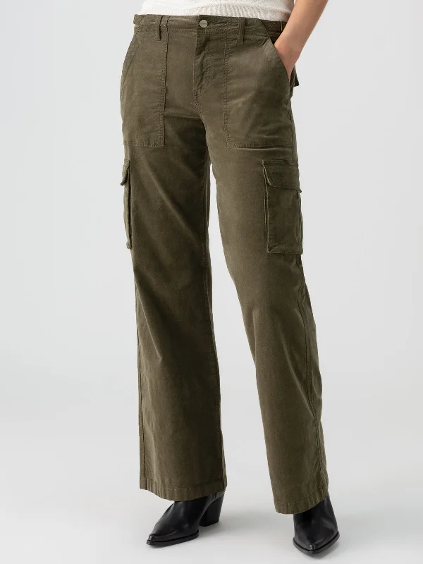Reissue Corduroy Cargo Standard Rise Pant Burnt Olive High-Waist Jeans