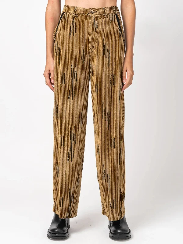 Wide-Leg Corduroy Pants Casual Yoga Pants