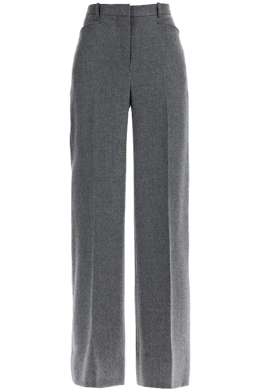 flannel bootcut pants in PAW584 FAX1281 GREY MELANGE Soft Stretch Trousers