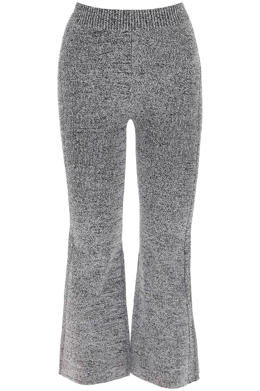 stretch knit cropped pants K2080 BLACK Fashionable Jogger Pants