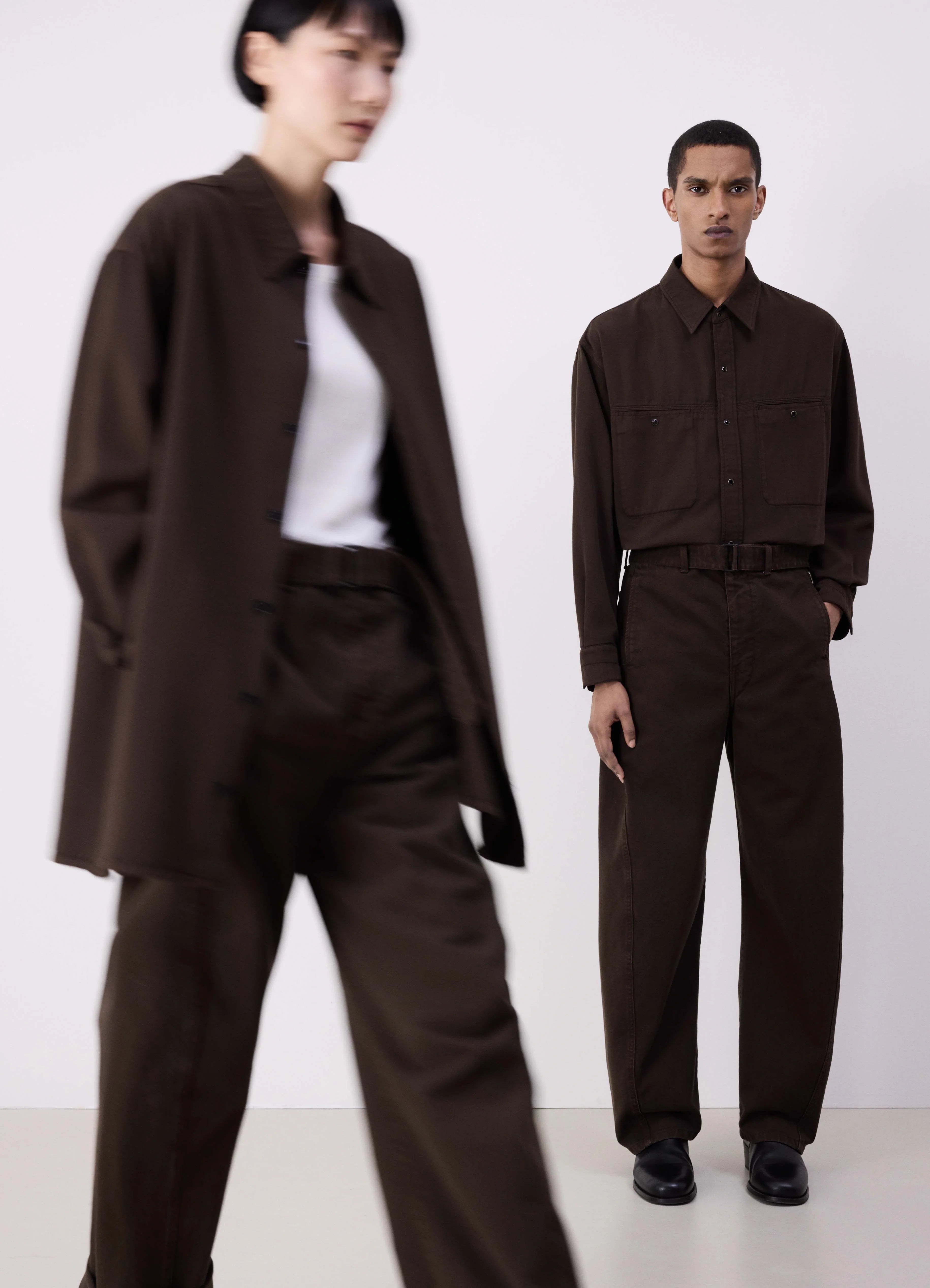 TWISTED BELTED PANTS Classic Stretch Pants