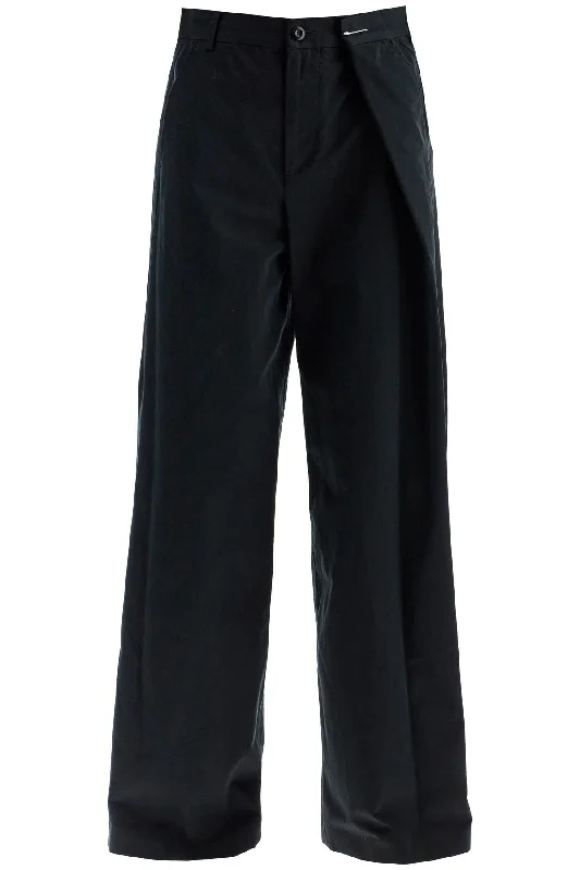 wide-legged pants with pleats S52KA0513 M35148 BLACK Cozy Full-Length Pants