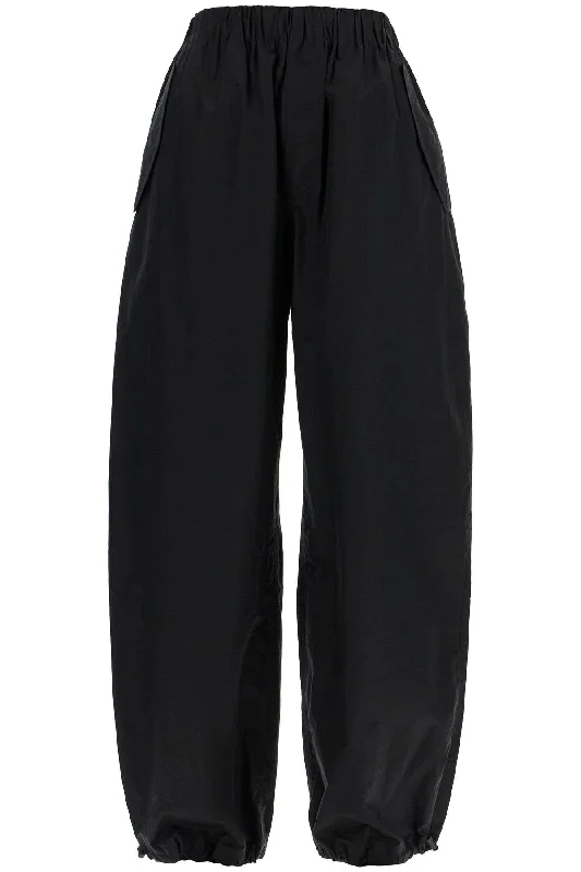 parachute poplin pants W2205R17 BLACK Modern Stretch Trousers
