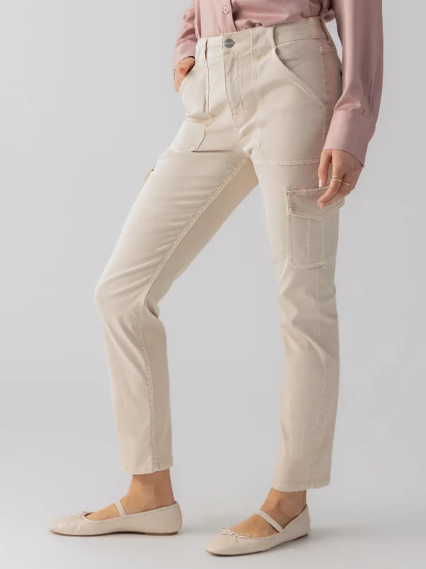 Sculpted Hayden Slim Straight Standard Rise Pant Toasted Almond Comfy Athletic Pants
