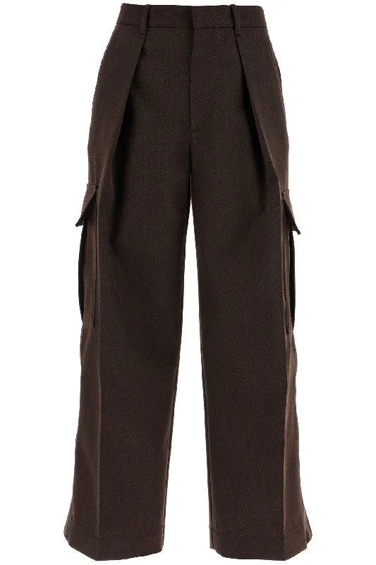 wool cargo pants for men 8094945 BROWN/BLACK Comfy High-Waist Jeans