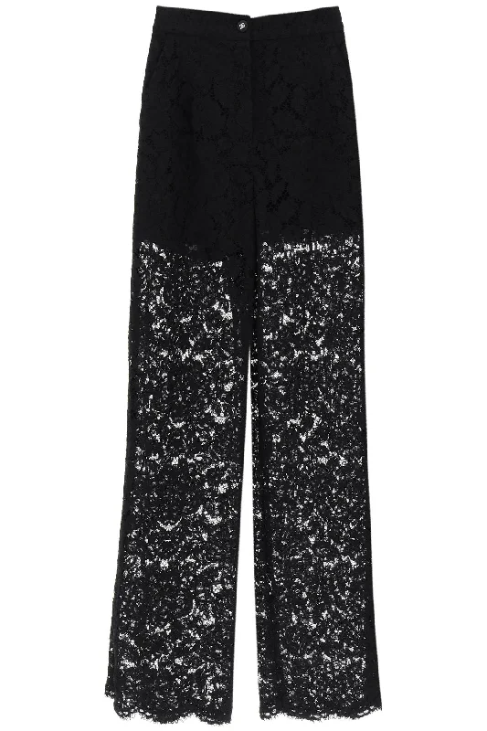 lace pants FTCPTT FLRE1 NERO Chic Slim Fit Pants