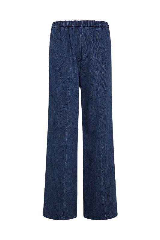 Denim Palazzo Pants Fashionable Jogger Pants