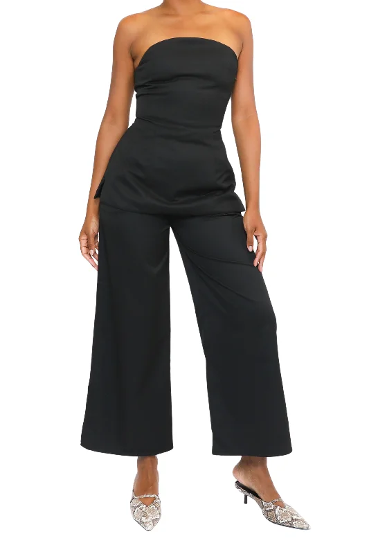 The Wide Leg Pants in Black High-Waist Trousers