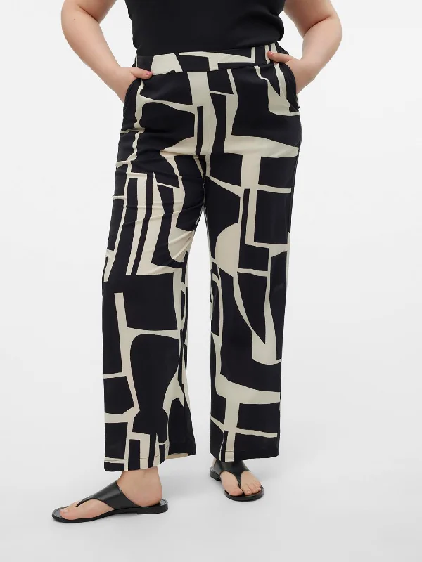 Γυναικείο παντελόνα Plus size VMCEASY JOY HW WIDE PANTS WVN 10300130 | 10300130 Comfy Cargo Trousers
