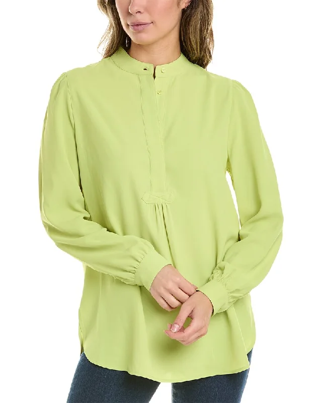Anne Klein Poet Blouse Boho Printed Blouse