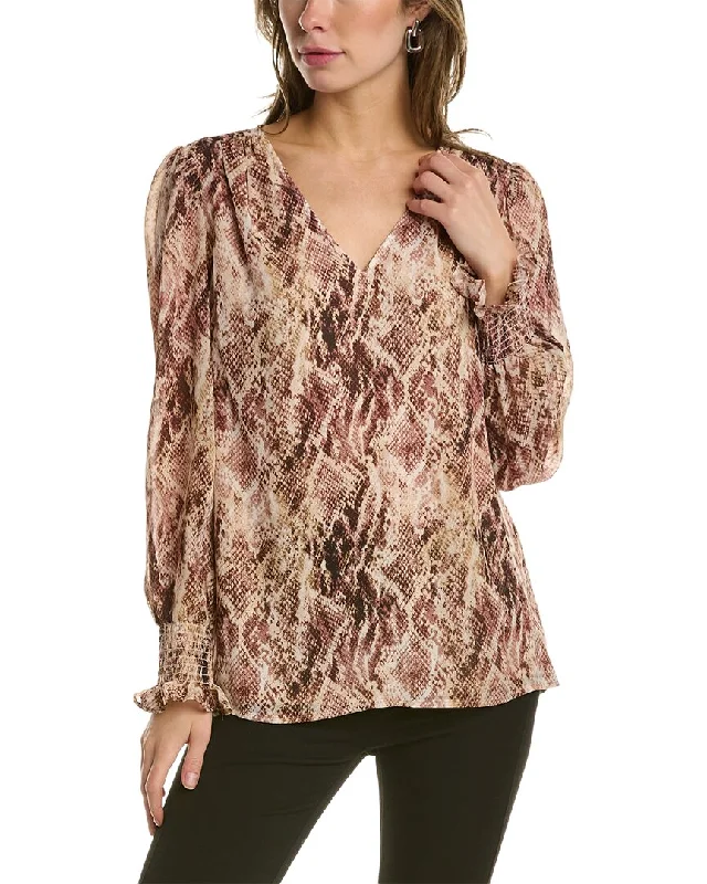 Anne Klein Tie-Neck Blouse Playful Puff Blouse