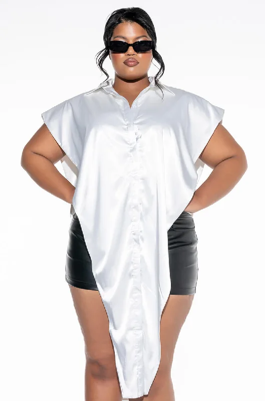 DESIRE MAXI BUTTON UP BLOUSE Stylish Wrap Blouse