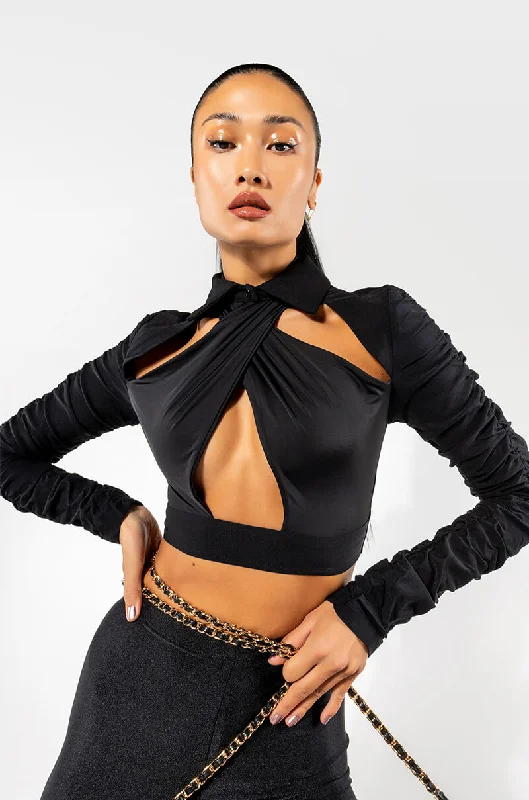 IT'S CALLED FASHION SWEETIE CROPPED BLOUSE Modern Oversized Blouse