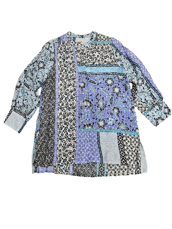 Johnny Was Workshop Women's Casablanca Ramie Tunic Blouse Relaxed Fit Blouse