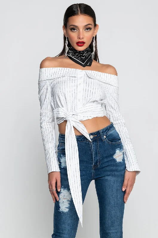 MONA RHINESTONE BLOUSE WHITE Satin Bow Blouse
