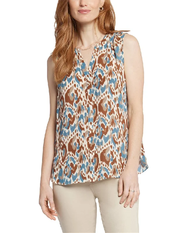 NYDJ Pintuck Blouse Soft Modal Blouse