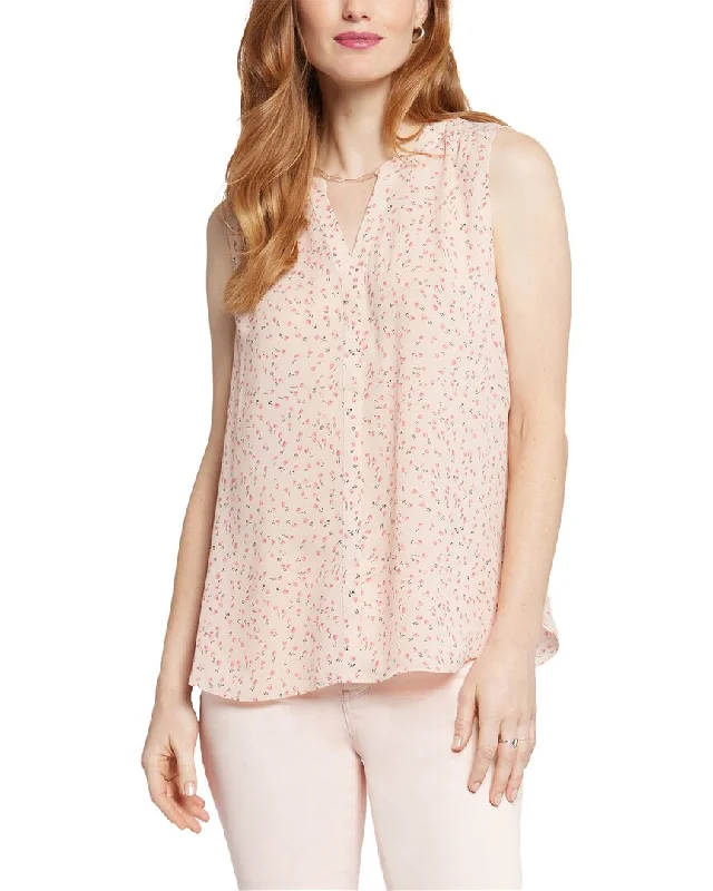 NYDJ Pintuck Blouse Subtle Shimmer Blouse