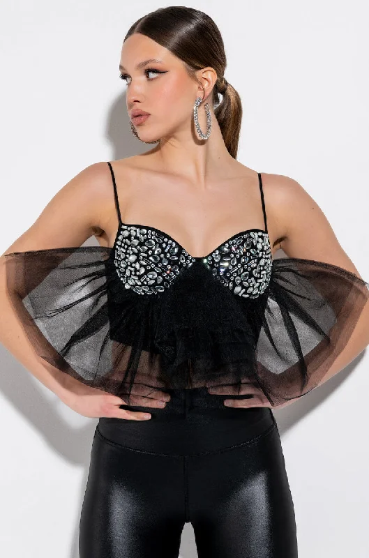 OFTEN IMITATED SLEEVELESS RHINESTONE BLOUSE Soft Pastel Blouse