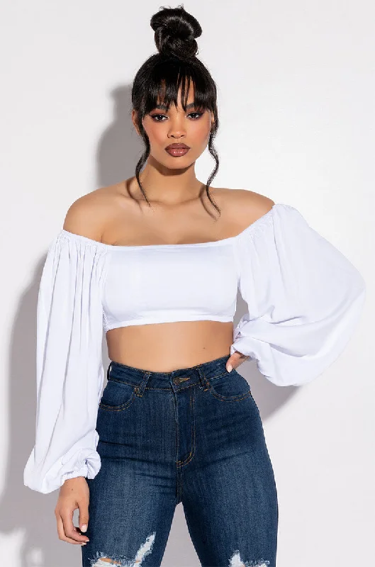 ROCK THE BOAT OFF SHOULDER BLOUSE Slim Fit Blouse