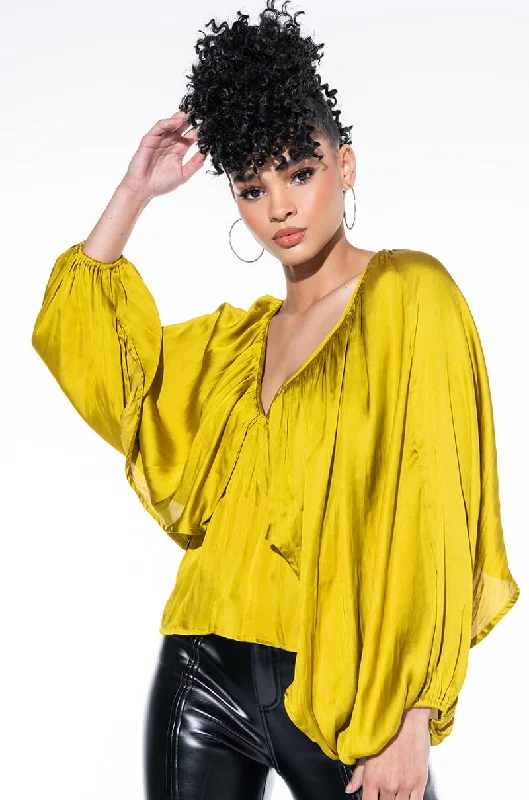 SHAYLA DEEP V BLOUSE Boho Chic Blouse