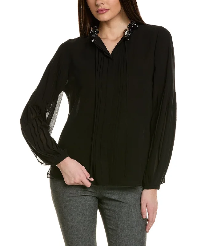 Ungaro Dakota Chiffon Blouse Playful Puff Blouse