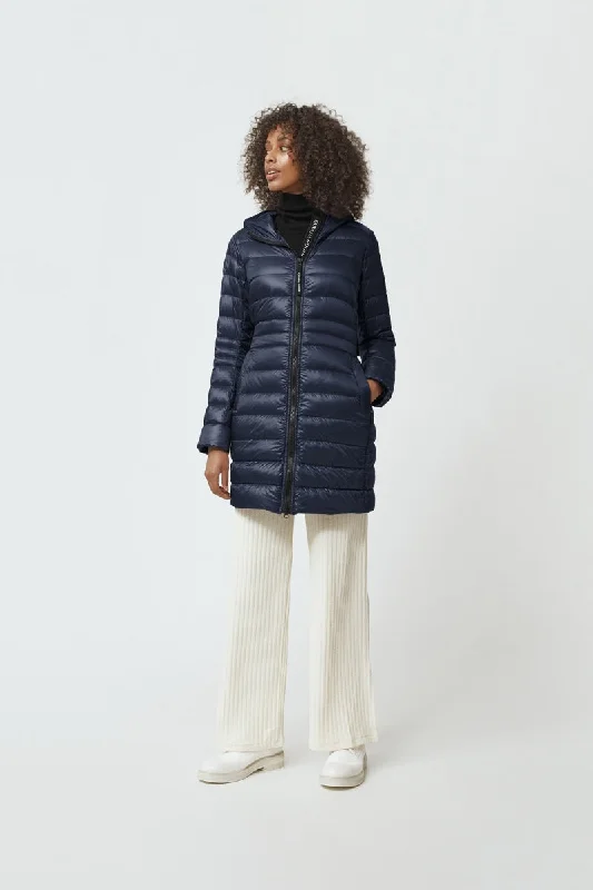 Womens Cypress Down Jacket Black Label - Atlantic Navy Collared Crew Neck Turtle Neck Womens Cypress Down Jacket Black Label - Atlantic Navy Collared Crew Neck Turtle Neck