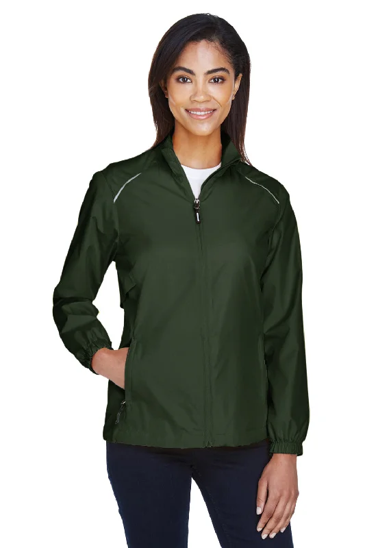 Core 365 Womens Motivate Water Resistant Full Zip Jacket - Forest Green Boxy Fit Fitted Loose Core 365 Womens Motivate Water Resistant Full Zip Jacket - Forest Green Boxy Fit Fitted Loose