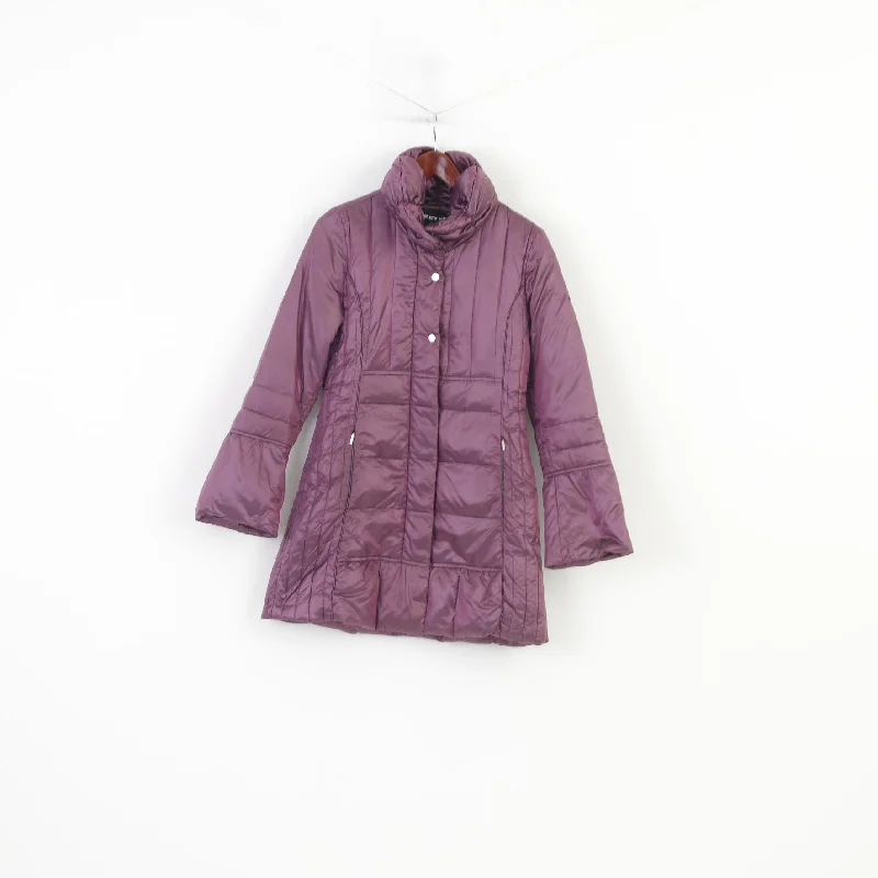 Feyem Women S Jacket Purple Shiny Nylon Padded Long Made in Italy Full Zipper Collar Snap Bottoms Top Anti-Shrink Durable Soft Feyem Women S Jacket Purple Shiny Nylon Padded Long Made in Italy Full Zipper Collar Snap Bottoms Top Anti-Shrink Durable Soft