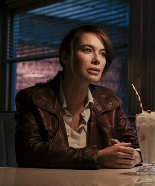 Gunpowder Milkshake Scarlet Leather Jacket Mesh Blend Leather Blend Suede Blend