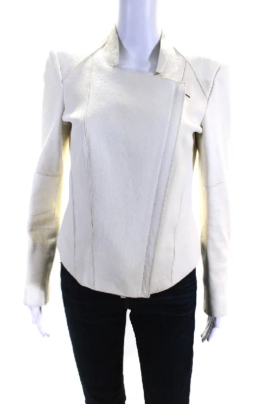 Helmut Lang Womens Front Zip Crew Neck Grain Leather Jacket White Lace Blend Ribbed Blend Corduroy Blend Helmut Lang Womens Front Zip Crew Neck Grain Leather Jacket White Lace Blend Ribbed Blend Corduroy Blend