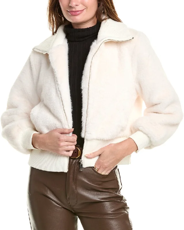 La Fiorentina Cropped Jacket Chenille Blend Fleece Blend Nylon Blend