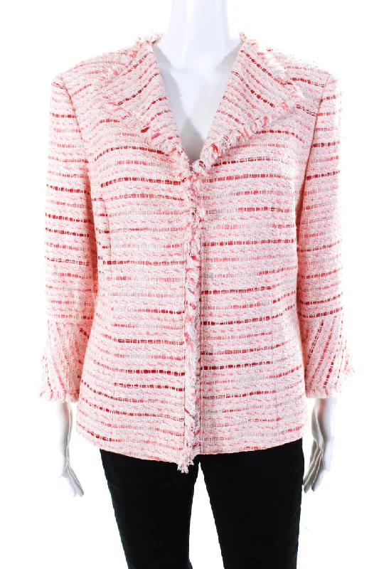 Lafayette 148 New York Womens Sunmu Tweed Hook & Eye Jacket Pink Machine Wash Dry Clean Hand Wash Lafayette 148 New York Womens Sunmu Tweed Hook & Eye Jacket Pink Machine Wash Dry Clean Hand Wash