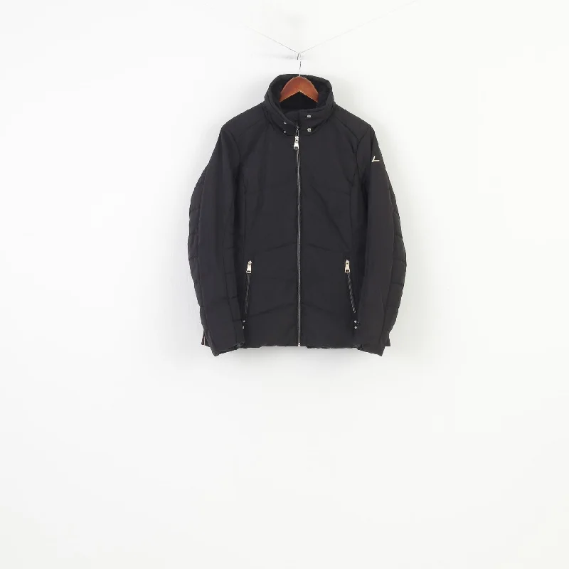 Luhta Woman 40 L Jacket Black Ski Padded Full Zipper Outdoor Pockets Vintage Top Knit Fabric Woven Fabric Fleece Fabric Luhta Woman 40 L Jacket Black Ski Padded Full Zipper Outdoor Pockets Vintage Top Knit Fabric Woven Fabric Fleece Fabric