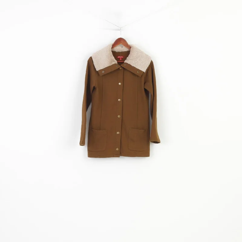 Merona Women S Jacket Brown Padded Snap Bottoms Fur Collar Vintage Cotton Top Terry Blend Velvet Blend Canvas Blend Merona Women S Jacket Brown Padded Snap Bottoms Fur Collar Vintage Cotton Top Terry Blend Velvet Blend Canvas Blend
