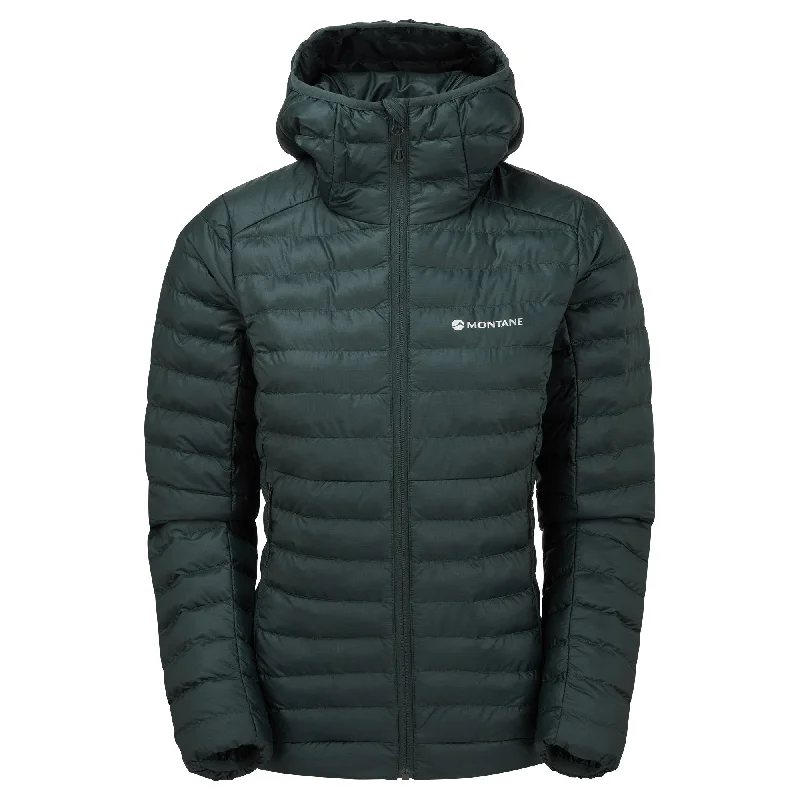 Montane Women's Icarus Hooded Insulated Jacket Solid Color Striped Floral