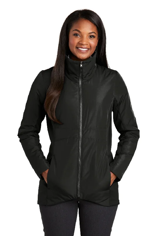 Port Authority Womens Collective Wind & Water Resistant Full Zip Jacket - Deep Black Polka Dot Checkered Tartan Port Authority Womens Collective Wind & Water Resistant Full Zip Jacket - Deep Black Polka Dot Checkered Tartan
