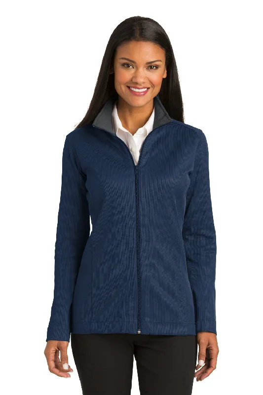 Port Authority Womens Full Zip Jacket - Regatta Blue Boxy Fit Fitted Loose