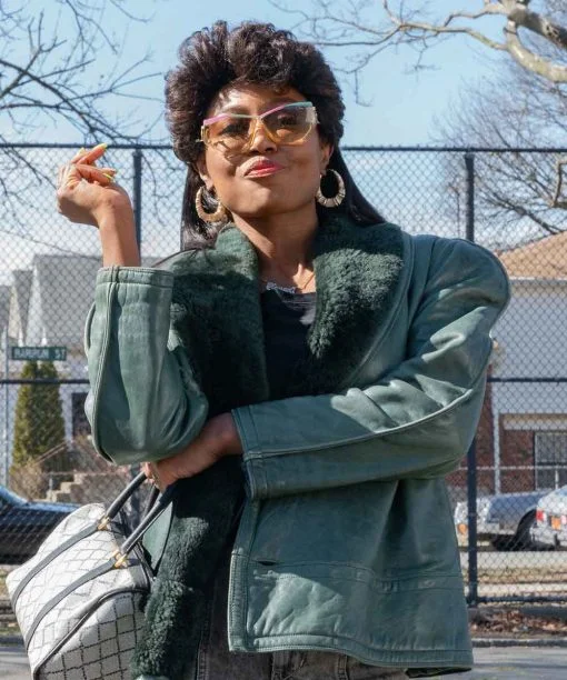 Power Book III Raquel Thomas Shearling Jacket Fashionable Trendy Casual