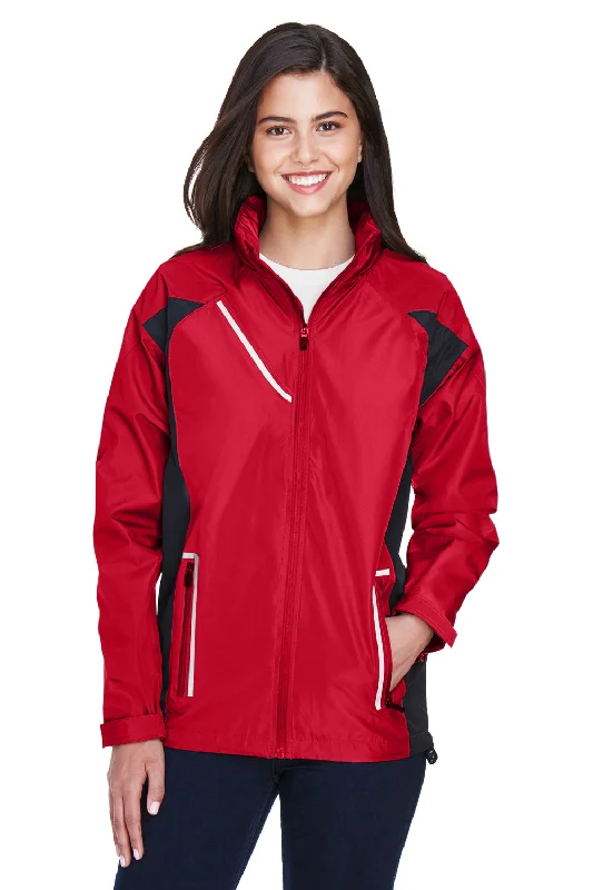 Team 365 Womens Dominator Waterproof Full Zip Hooded Jacket - Red Polka Dot Checkered Tartan Team 365 Womens Dominator Waterproof Full Zip Hooded Jacket - Red Polka Dot Checkered Tartan