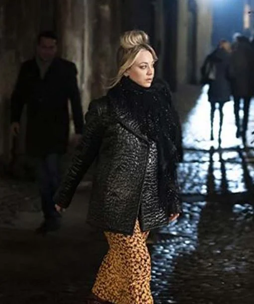 The Flight Attendant Cassie Bowden Jacket Asymmetrical Pockets Print