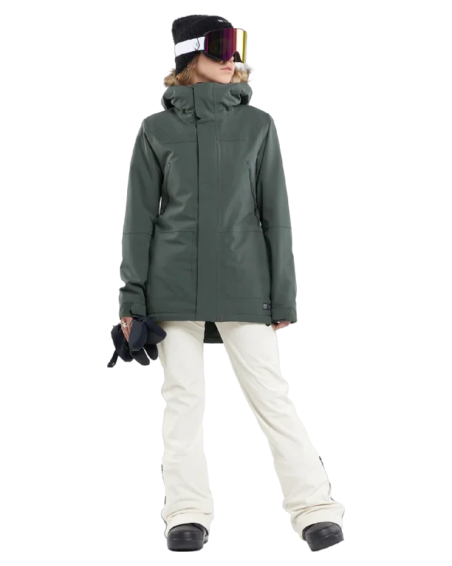 Volcom Shadow Ins Jacket - Eucalyptus Rayon Velvet Corduroy