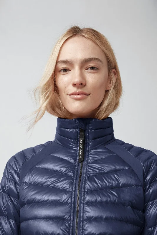 Womens HyBridge® Lite Tech Jacket - Atlantic Navy Collared Crew Neck Turtle Neck