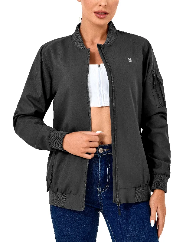 Women's Lightweight Casual Windbreaker Zip Up with Pockets Bomber Jacket Boxy Fit Fitted Loose Women's Lightweight Casual Windbreaker Zip Up with Pockets Bomber Jacket Boxy Fit Fitted Loose