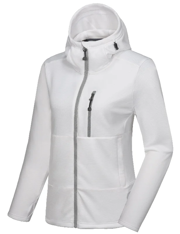 Women's Winter Lightweight Warm Fleece Jacket Hooded Caped Shawl Collar