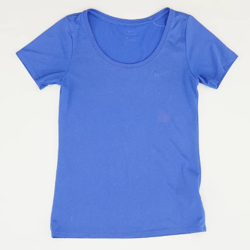Blue Solid T-Shirt Modern Contemporary Chic