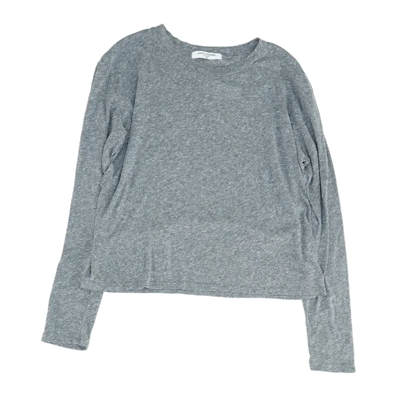 Gray Solid Cowl Neck T-Shirt Front Pockets Side Pockets Patch Pockets
