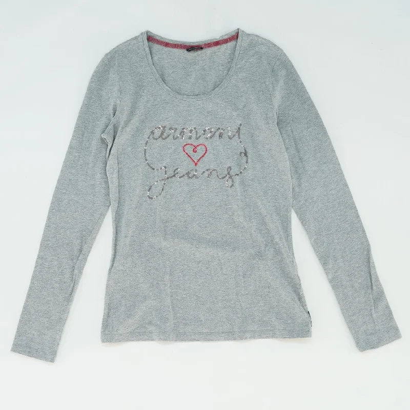 Gray Solid Graphic/logo T-Shirt Real Fur Shearling Chenille