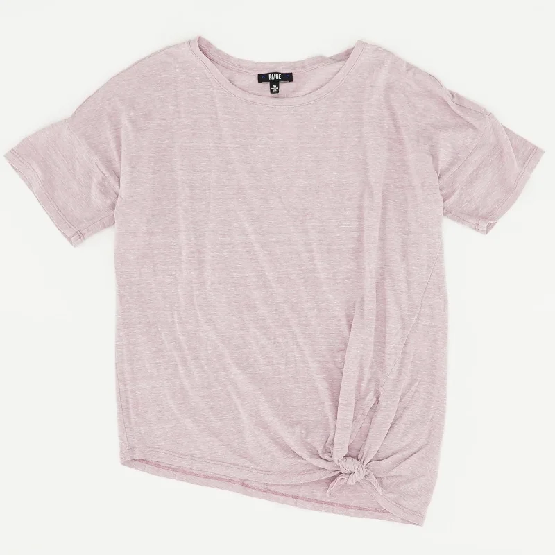 Mauve Solid T-Shirt Plaid T-Shirt Polka Dot Checkered