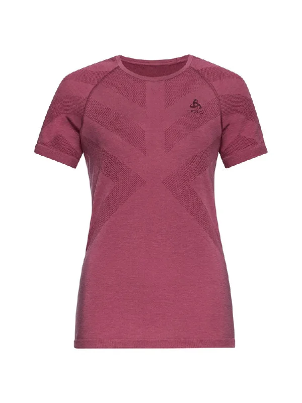 Kinship Light Base Layer Tee - Holly Berry Melange Polka Dot Checkered Tartan
