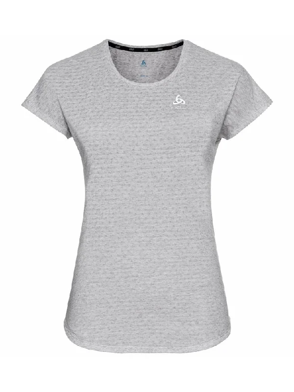 Run Easy Linencool Tee - Stone Grey Melange Chenille Blend Fleece Blend Nylon Blend
